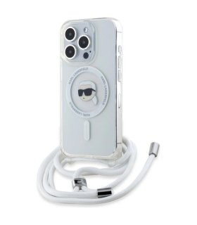 Karl Lagerfeld Crossbody IML Karl Head Etui MagSafe do iPhone 16 Pro Max - Przezroczyste