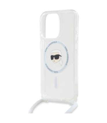Karl Lagerfeld Crossbody IML Karl Head Etui MagSafe do iPhone 16 Pro Max - Przezroczyste