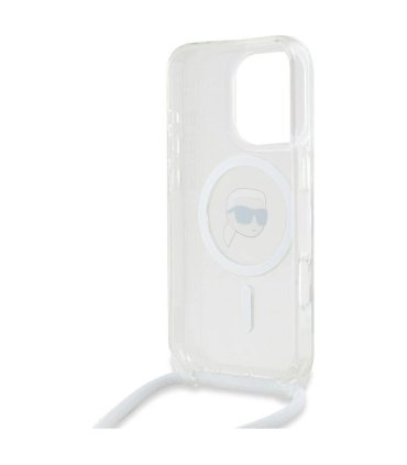 Karl Lagerfeld Crossbody IML Karl Head Etui MagSafe do iPhone 16 Pro Max - Przezroczyste