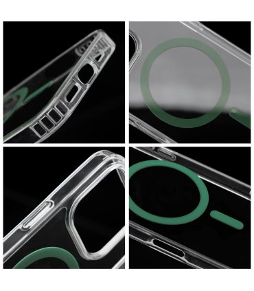 Drop Glue Colorful Ring Mag Cover z MagSafe do iPhone 13 Pro - ciemny zielony