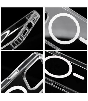 Drop Glue Colorful Ring Mag Cover z MagSafe do iPhone 14 Pro Max - biały