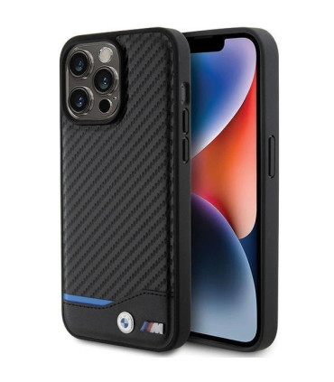 Etui BMW Leather Carbon na iPhone 15 Pro Max | Smartfon Studio