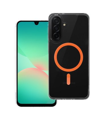 Drop Glue Colorful Ring Mag Cover z MagSafe do Samsung A56 - pomarańczowy