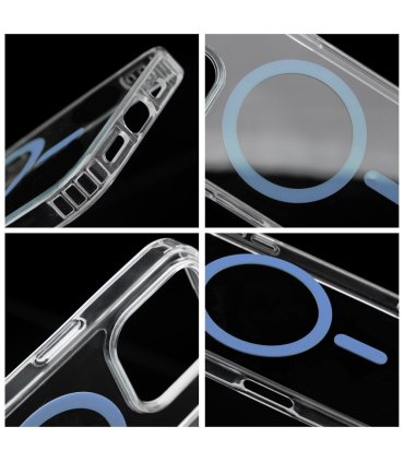 Drop Glue Colorful Ring Mag Cover z MagSafe do Samsung A56 - jasny niebieski