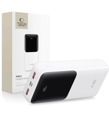 Powerbank Tech-Protect PB02 20000mAh 22.5W - biały