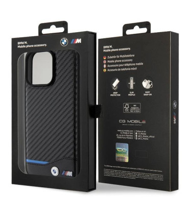 Etui BMW Leather Carbon na iPhone 15 Pro Max | Smartfon Studio