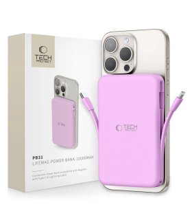 Powerbank Tech-Protect PB31 MagSafe 10000mAh - fioletowy