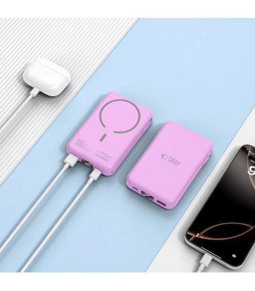 Powerbank Tech-Protect PB31 MagSafe 10000mAh - fioletowy