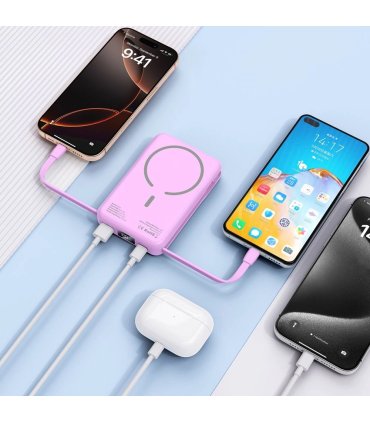 Powerbank Tech-Protect PB31 MagSafe 10000mAh - fioletowy