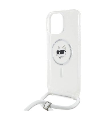 Karl Lagerfeld IML Choupette Head & Cord Etui MagSafe do iPhone 16 Pro - Przezroczysty
