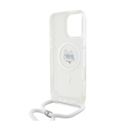 Karl Lagerfeld IML Choupette Head & Cord Etui MagSafe do iPhone 16 Pro - Przezroczysty