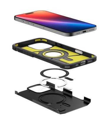 Spigen Tough Armor MagSafe Etui z podstawką na iPhone 16 Pro - Czarne