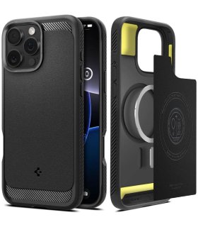Spigen Rugged Armor MagSafe Etui do iPhone 16 Pro - Czarne