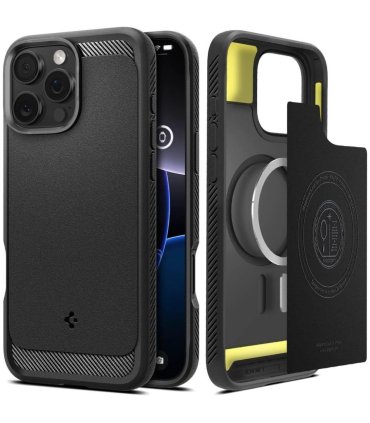 Spigen Rugged Armor MagSafe Etui do iPhone 16 Pro - Czarne