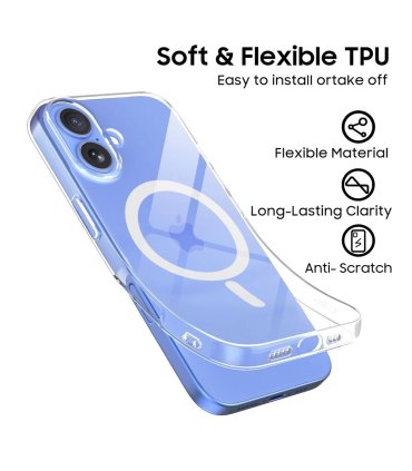 Etui Tech-Protect FlexAir Hybrid MagSafe na iPhone 16 - Przezroczyste