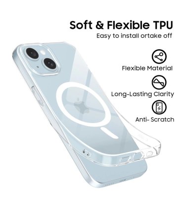 Etui Tech-Protect FlexAir Hybrid MagSafe na iPhone 15 - Przezroczyste