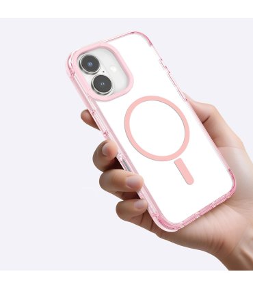 Etui silikonowe AMAZINGTHING Omni Mag Case do iPhone 16 - Ciemnoróżowe