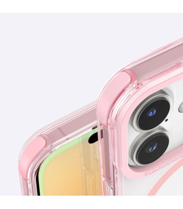 Etui silikonowe AMAZINGTHING Omni Mag Case do iPhone 16 - Ciemnoróżowe
