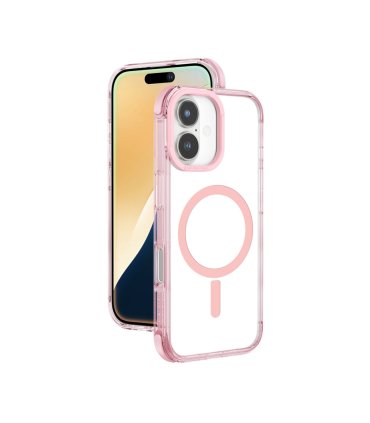 Etui silikonowe AMAZINGTHING Omni Mag Case do iPhone 16 - Ciemnoróżowe