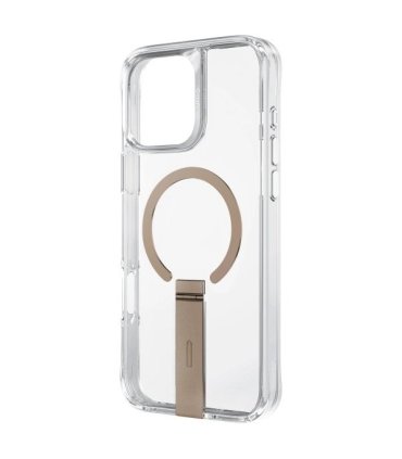 UNIQ Eleva z pionową podstawką Etui na iPhone 16 Pro Max 6.9" - Złoty/Taupe Gold