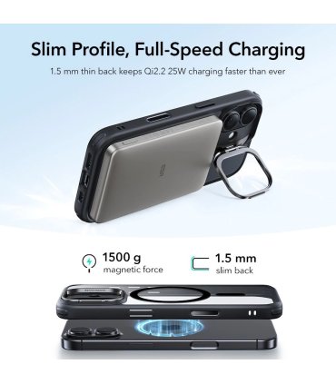 ESR Classic Hybrid Kickstand MagSafe iPhone 17 – czarny