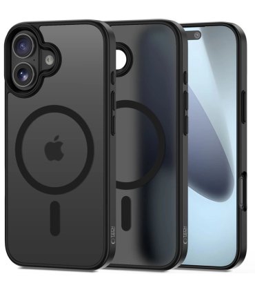Etui MagSafe Tech-Protect MagMat do iPhone 17 – czarny mat design