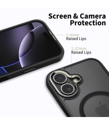 Etui Tech-Protect MagEdge MagSafe do iPhone 17 – czarny mat