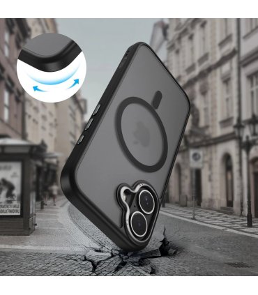 Etui Tech-Protect MagEdge MagSafe do iPhone 17 – czarny mat