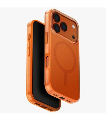 Etui UNIQ Clario Magclick Charging do iPhone 17 Pro – pomarańczowe