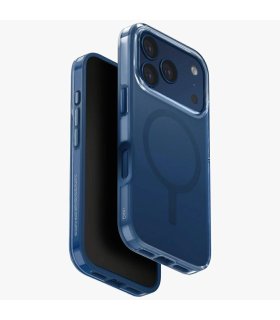 UNIQ Clario Magclick Charging – etui iPhone 17 Pro (niebieski)