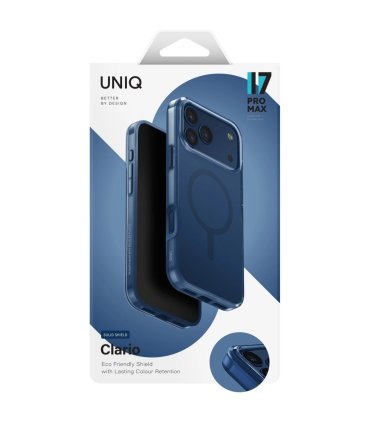 UNIQ Clario Magclick Charging – etui iPhone 17 Pro Max (niebieski)