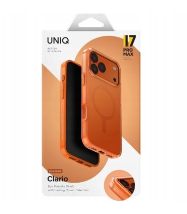 UNIQ Clario Magclick Charging – etui iPhone 17 Pro Max (pomarańczowy)