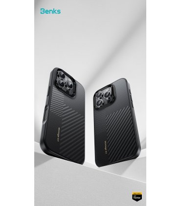 Benks Montage Magnetic Armor Pro Kevlar 600D+1500D – etui iPhone 16 Pro (czarny)