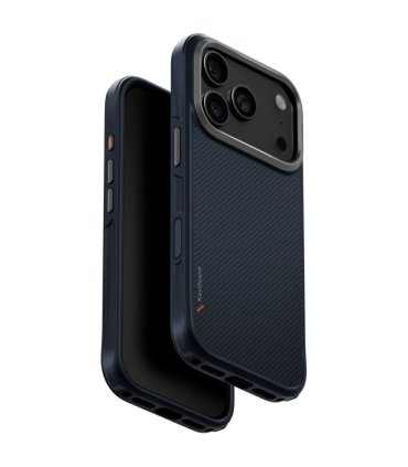 Etui UNIQ Keva do iPhone 17 Pro Max z Magclick Charging niebieskie