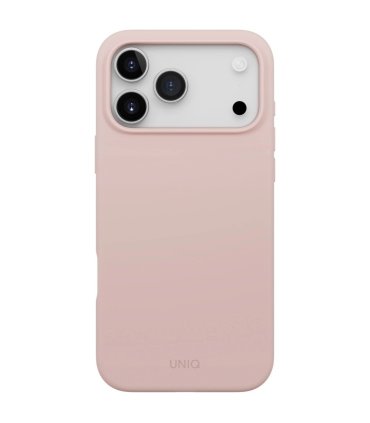 Etui UNIQ Lino do iPhone 17 Pro Max z Magclick Charging różowe