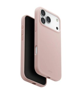 Etui UNIQ Lino do iPhone 17 Pro Max z Magclick Charging różowe