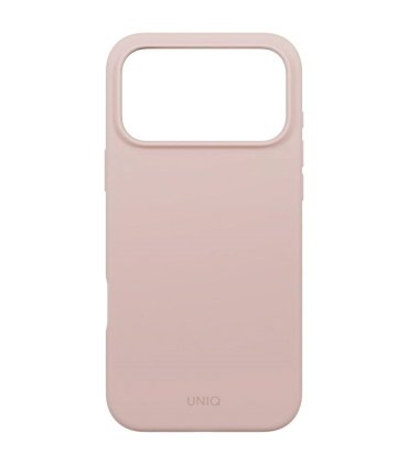 Etui UNIQ Lino do iPhone 17 Pro Max z Magclick Charging różowe