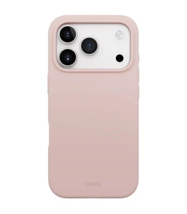 Etui UNIQ Lino do iPhone 17 Pro z Magclick Charging różowe