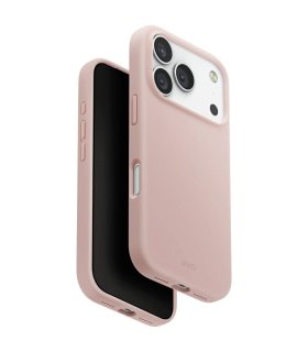 Etui UNIQ Lino do iPhone 17 Pro z Magclick Charging różowe