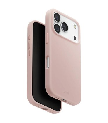 Etui UNIQ Lino do iPhone 17 Pro z Magclick Charging różowe