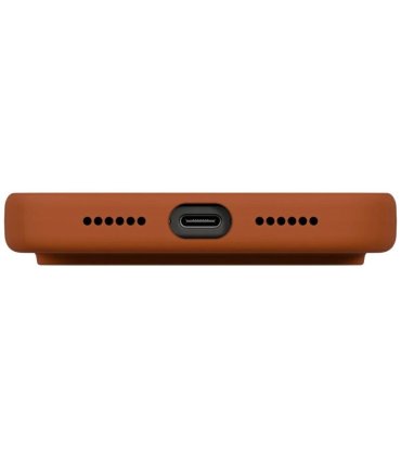Etui UNIQ Lino do iPhone 17 Pro Max z Magclick Charging pomarańczowe