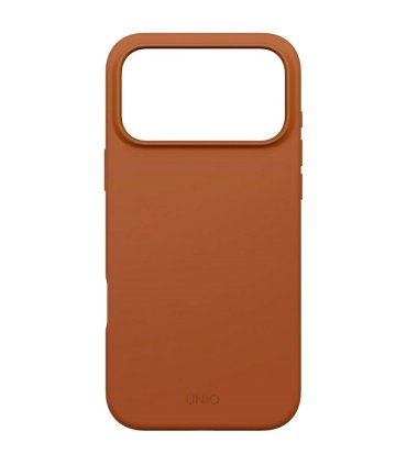 Etui UNIQ Lino do iPhone 17 Pro z Magclick Charging pomarańczowe