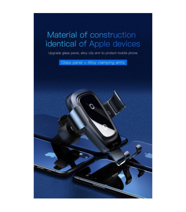 Baseus WXYL-B0A Czarny Bezprzewodowy Ładowarka do Kratki Nawiewu