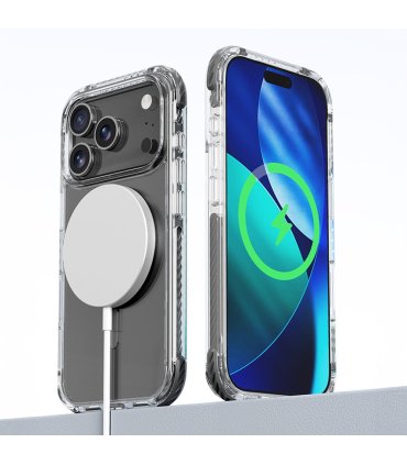 Etui Rock Crystal Clear Magnetic do iPhone 17 Pro przezroczysto-czarne