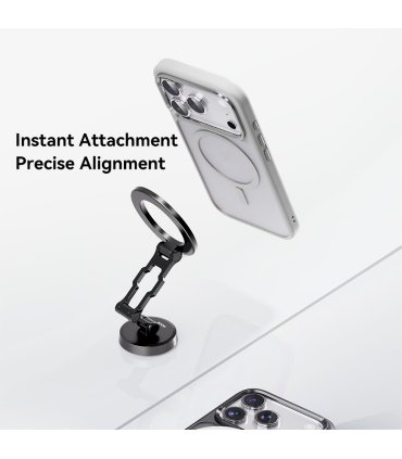 Etui Rock Crystal Clear Magnetic do iPhone 17 Pro przezroczysto-czarne