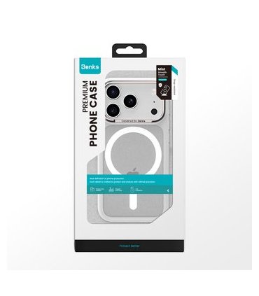 Etui Benks Magnetic Mist Metal Frame do iPhone 17 Pro białe