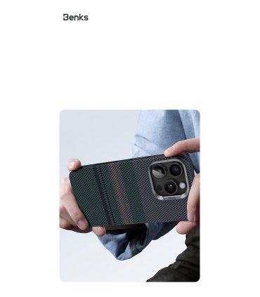 Etui Benks Magnetic Armor Pro Aurora Kevlar 600D do iPhone 16 Pro Max