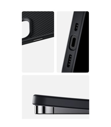 Etui Benks Magnetic Armor Pro Kevlar Metal Frame do iPhone 16 Pro Max czarne