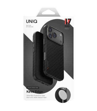 Etui UNIQ Keva EDGE do iPhone 17 Pro Max z Magclick Charging czarne
