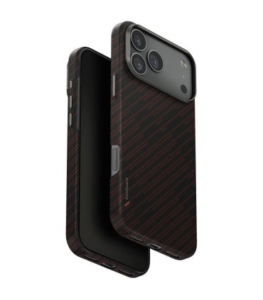 Etui UNIQ Keva EDGE do iPhone 17 Pro z Magclick Charging pomarańczowe